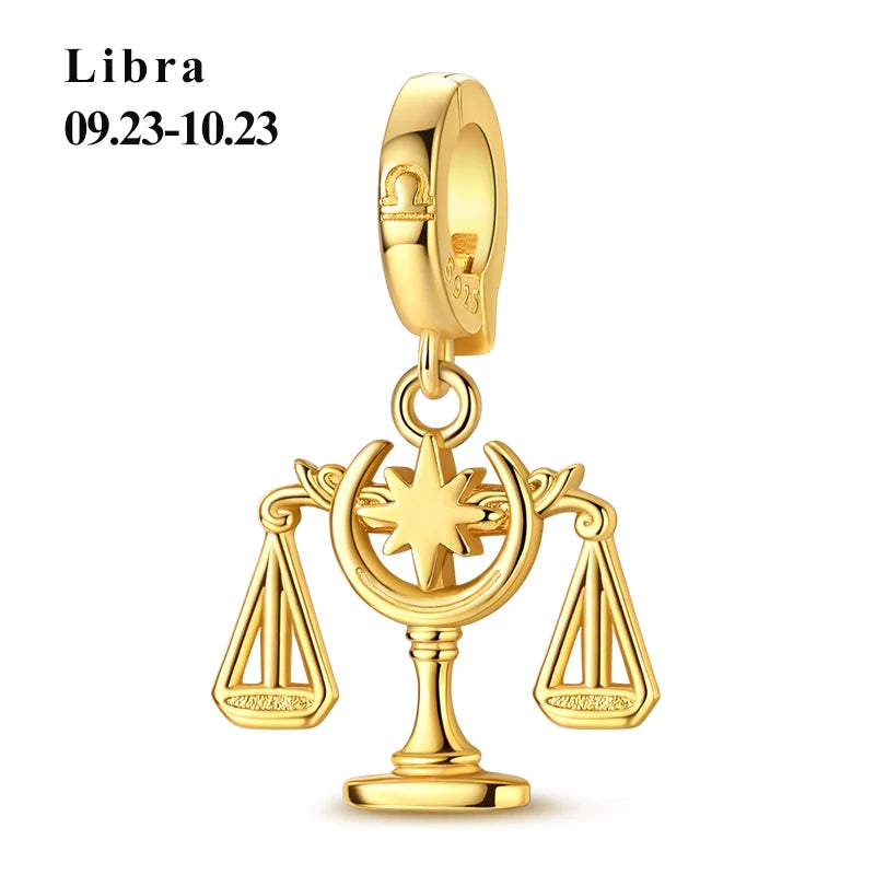 925 Sterling Silver 12 Constellation 12 Zodiac Charms