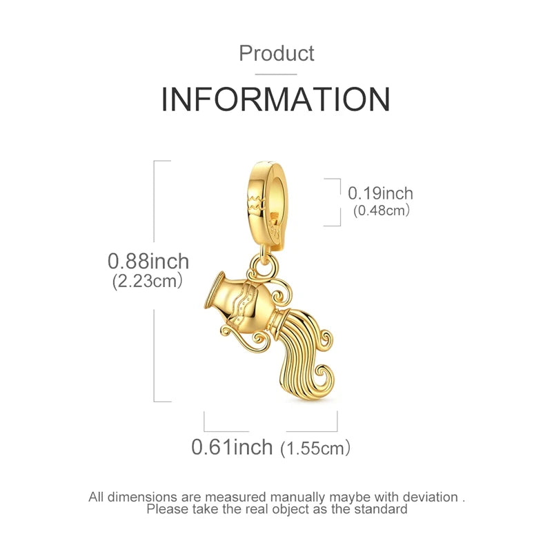 925 Sterling Silver 12 Constellation 12 Zodiac Charms