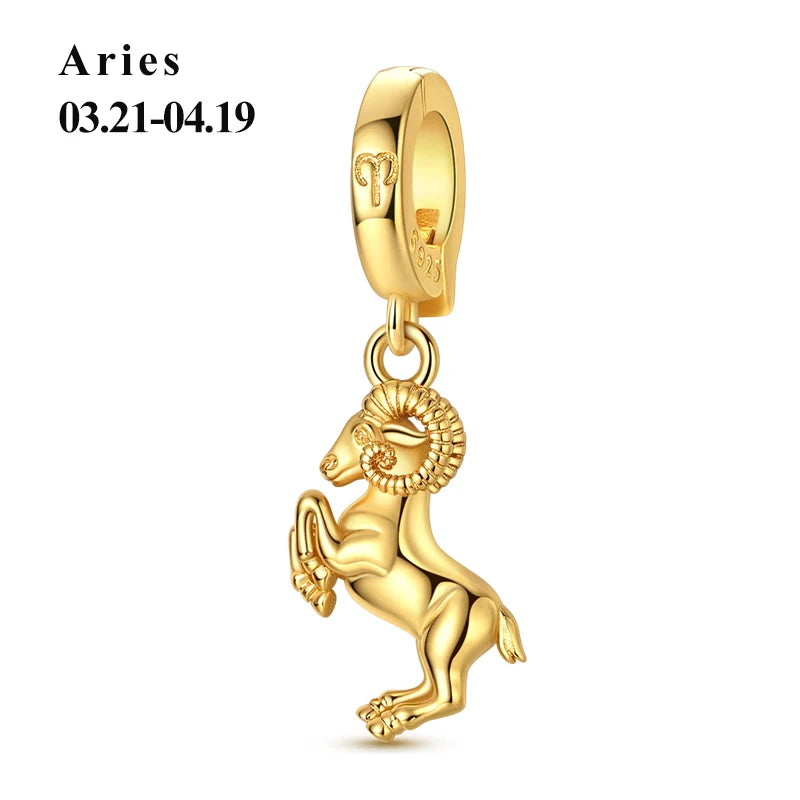 925 Sterling Silver 12 Constellation 12 Zodiac Charms