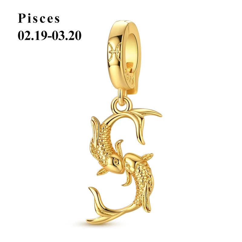 925 Sterling Silver 12 Constellation 12 Zodiac Charms