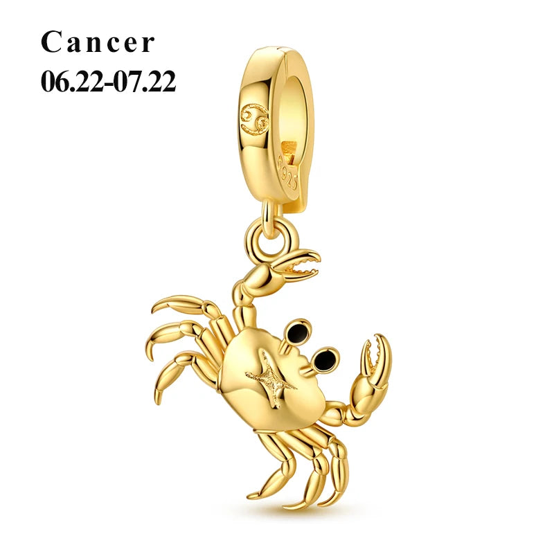 925 Sterling Silver 12 Constellation 12 Zodiac Charms