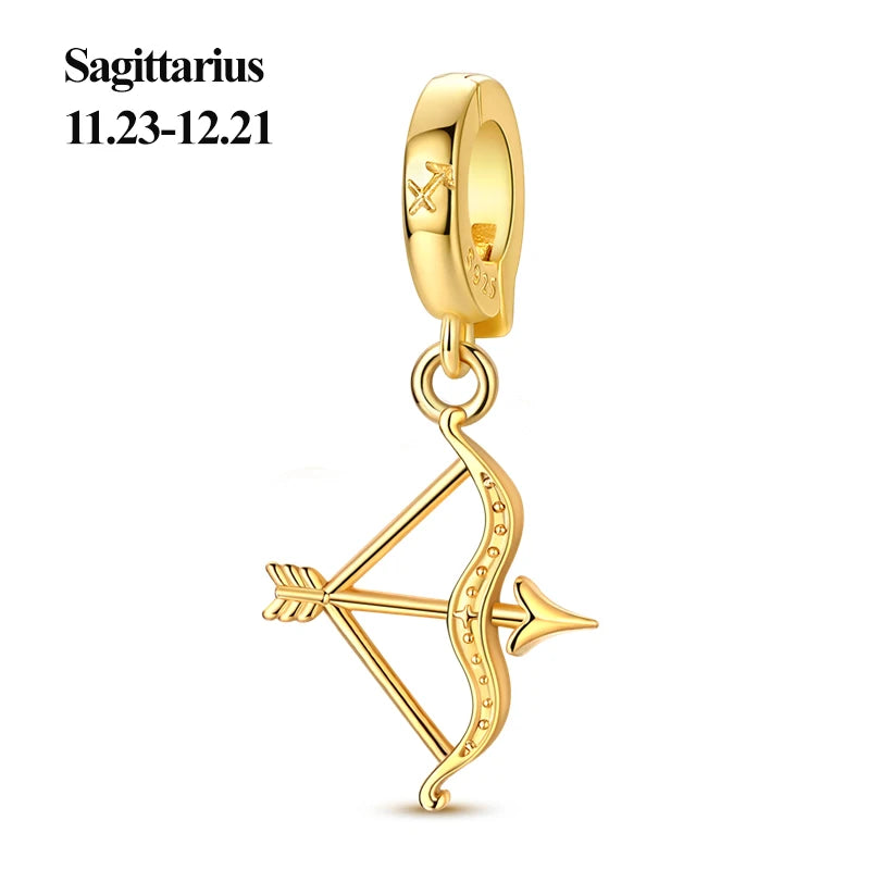 925 Sterling Silver 12 Constellation 12 Zodiac Charms