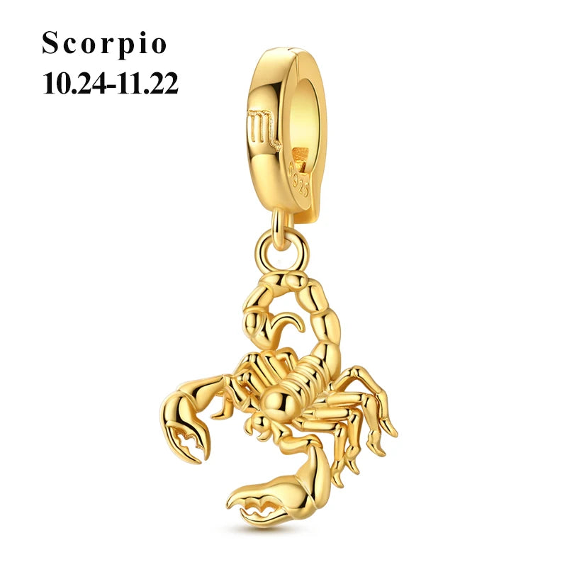 925 Sterling Silver 12 Constellation 12 Zodiac Charms