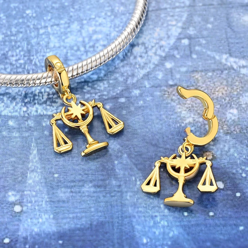 925 Sterling Silver 12 Constellation 12 Zodiac Charms