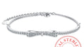 925 Sterling Silver Bowknot Shiny Zircon bracelet