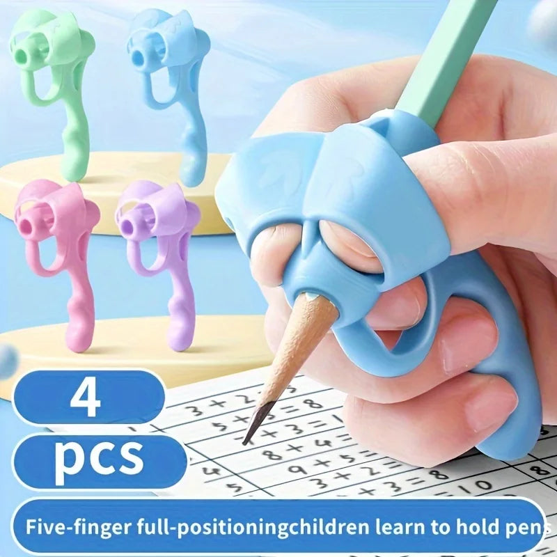 Elephant shaped pencil gripper 4pcs