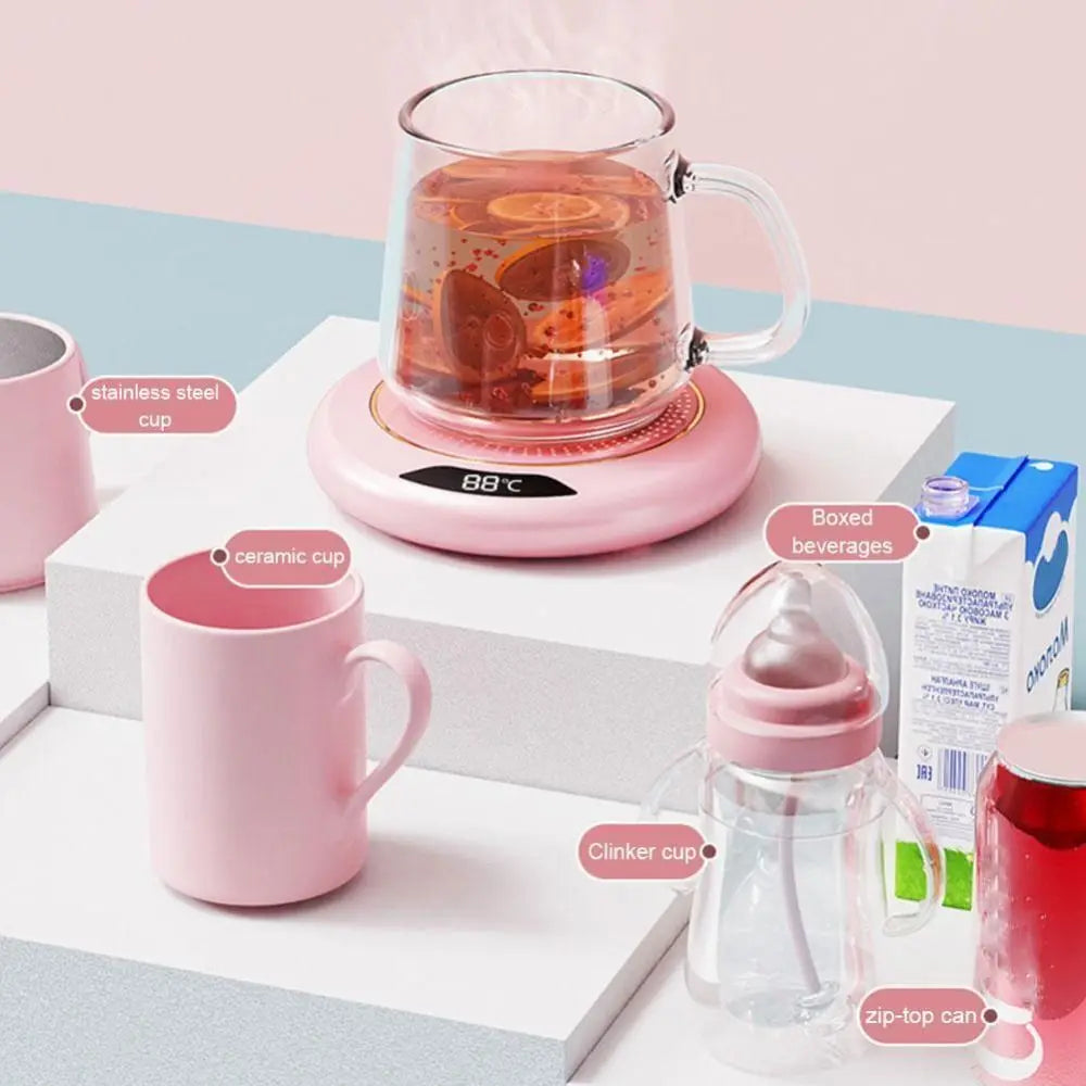 Portable ABS Constant Temperature Coaster with 3 Temperature Settings