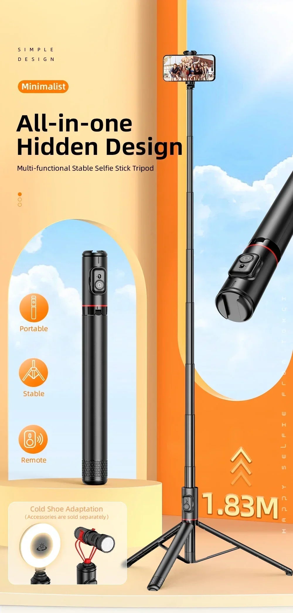 Scalable Bluetooth Selfie Stick