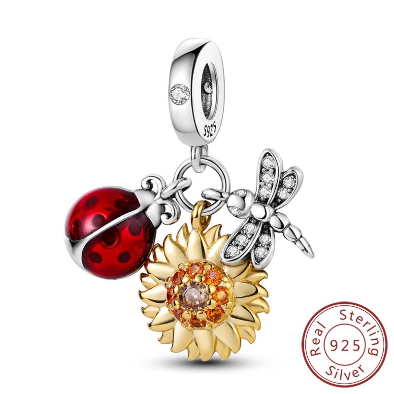 Charm for Bracelet flower and plant theme