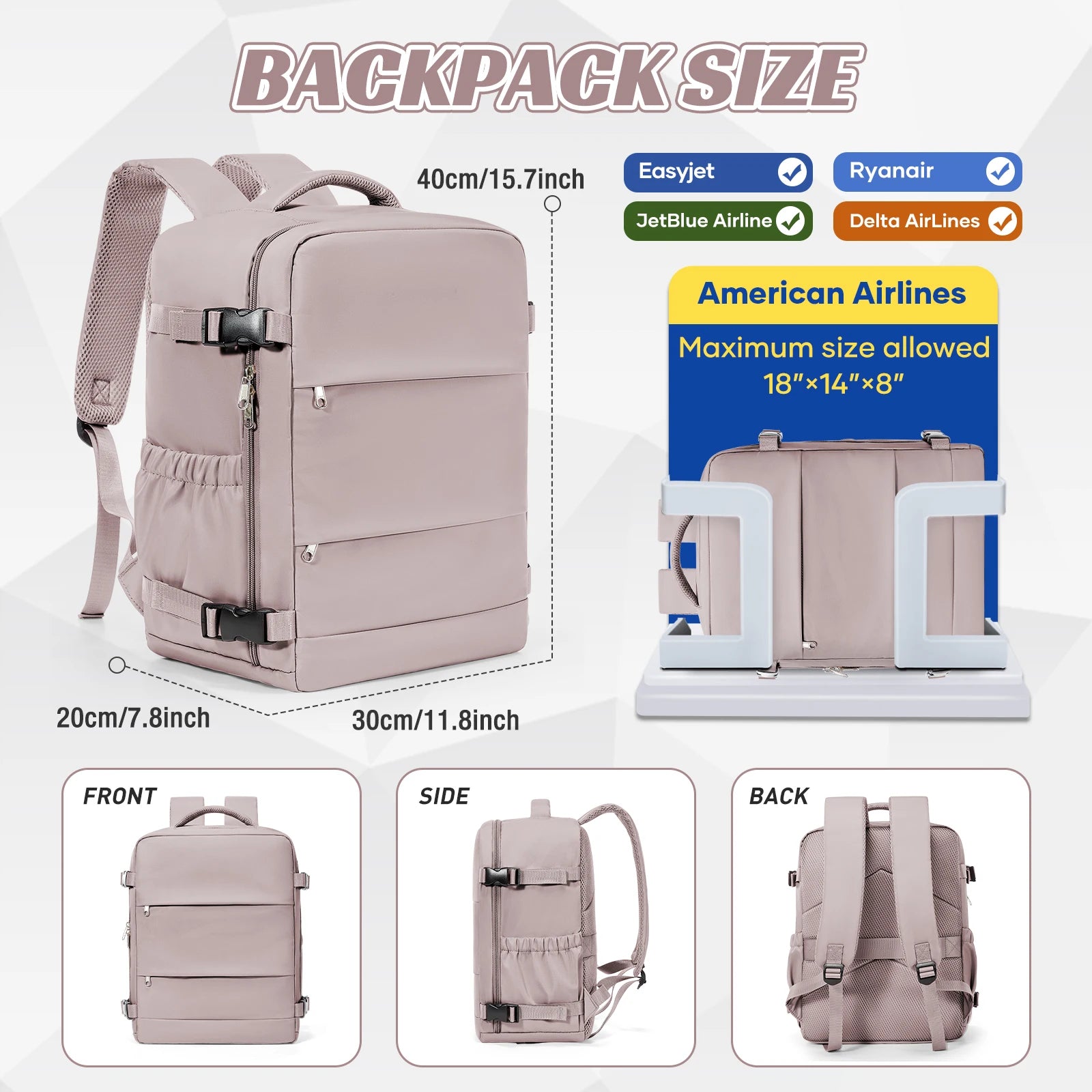 Vacuum Backpack 40x30x20 Travel Backpack