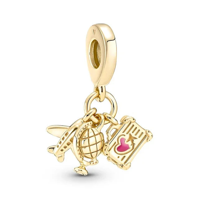 Gilded series 925 silver bracelet charm