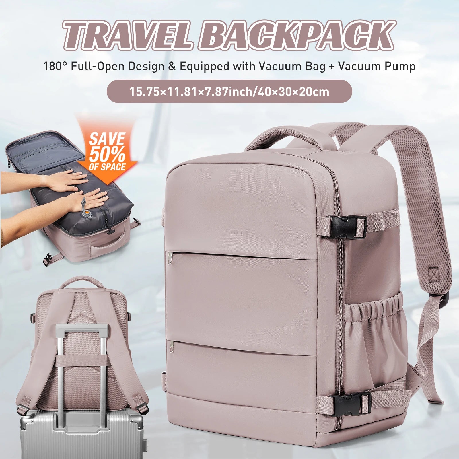 Vacuum Backpack 40x30x20 Travel Backpack