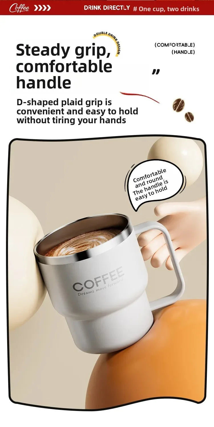 WORTHBUY 304 Stainless Steel Double Wall Insulated Coffee Cup