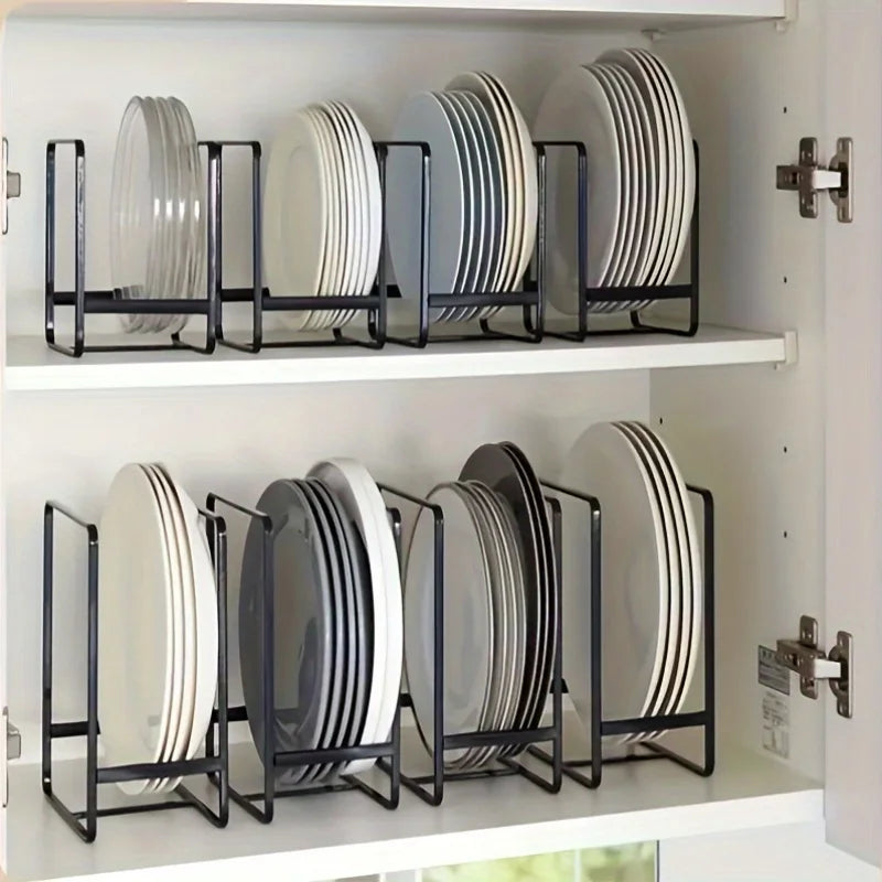 1pc Sleek Metal Dish Rack Set