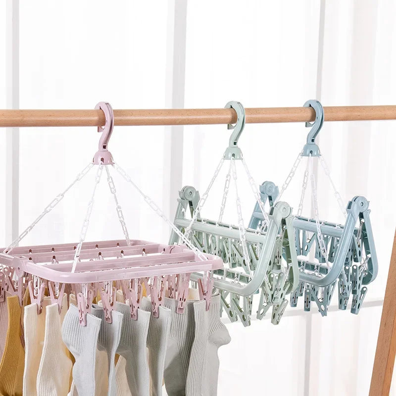 Foldable Drip Hanger with 32 Clips