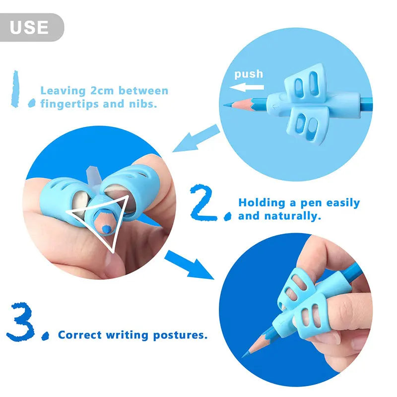Tripod grip shaped Pencil gripper