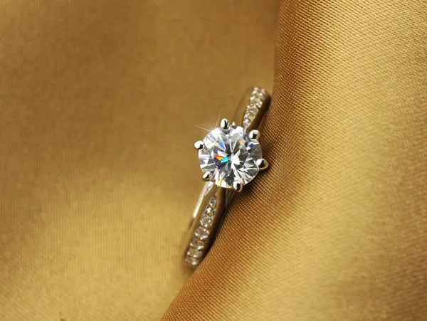 925 Sterling Silver simple 70ct diamond imitation diamond