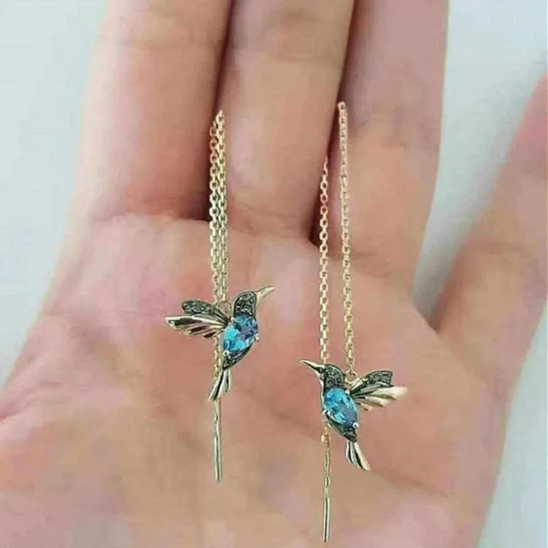 Exquisite Lovely Hand Carved Bird Earrings