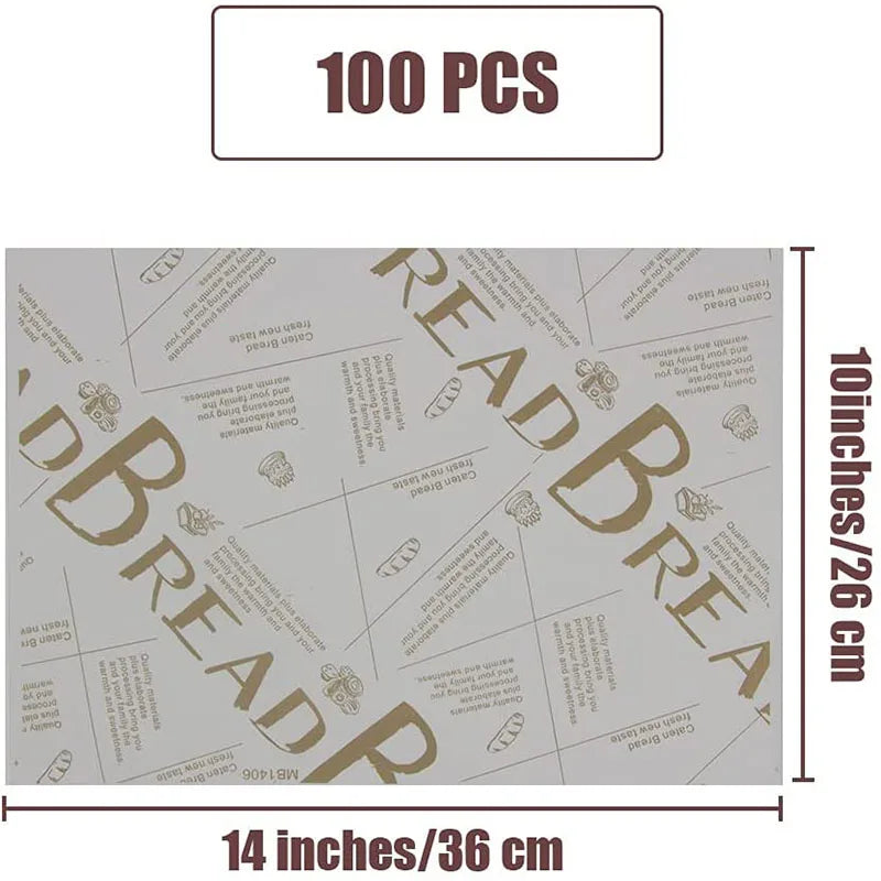 100 Sheets Oil-Proof Wax Paper