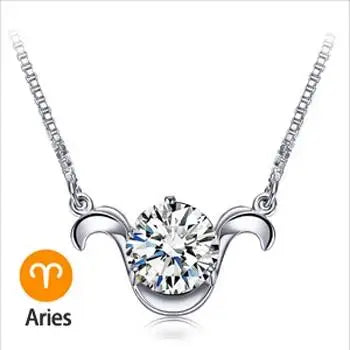 Crystal zodiac signs Pendant Necklace