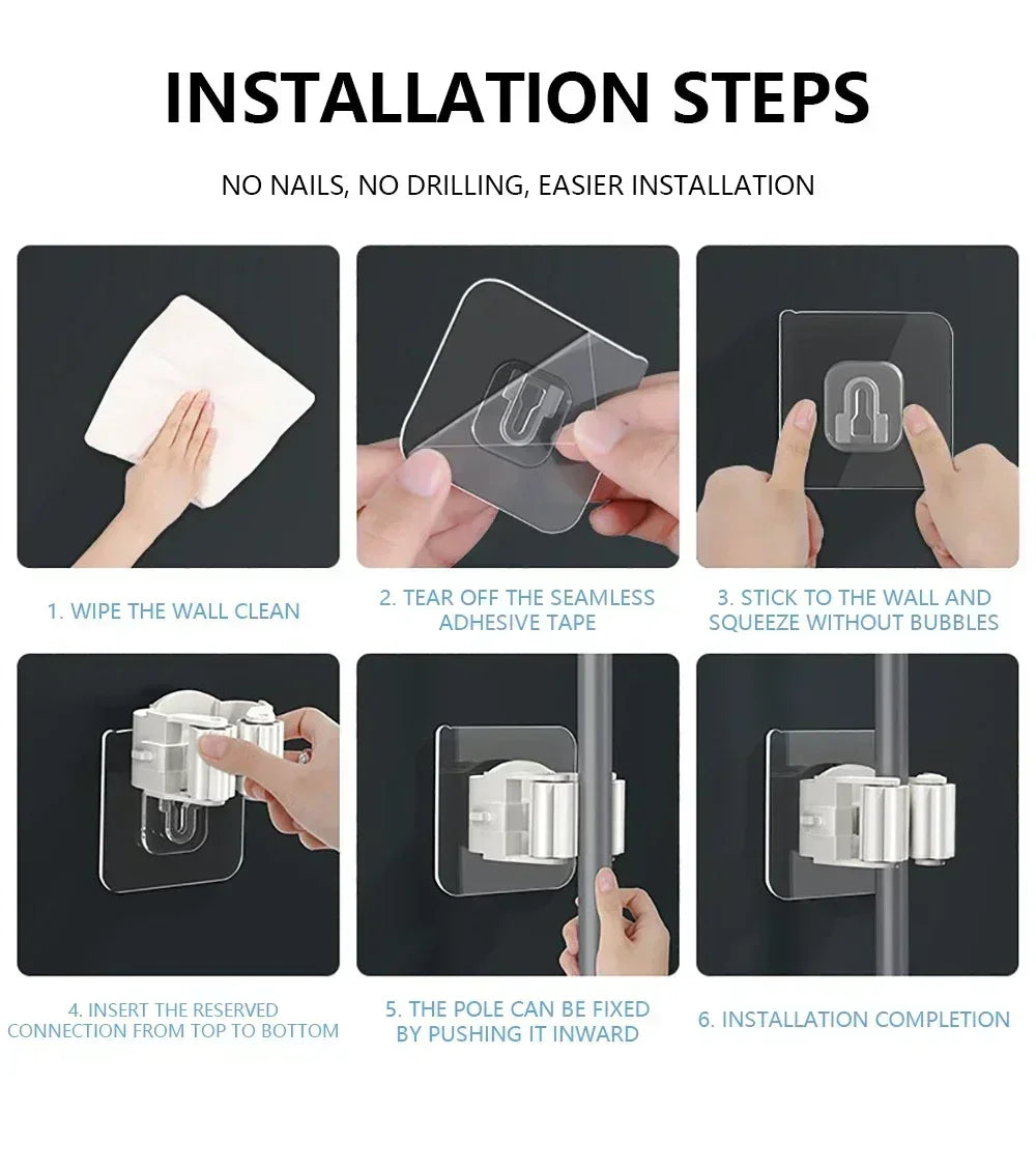 Wall Mounted Mop Holder