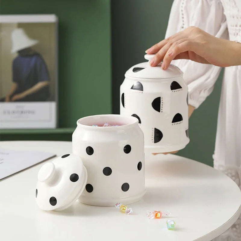 Nordic Style Ceramic Jar with Lid