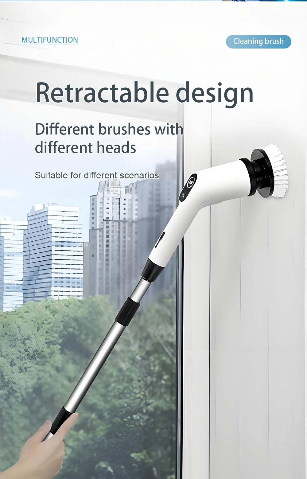 Electric Multifunctional Handheld Cleaning Brush