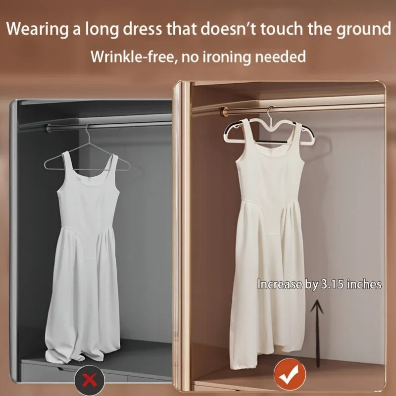 20pcs Space-Saving Plastic Hangers with Connectors