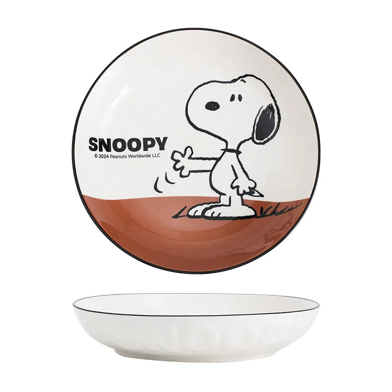 Snoopy Cute Series Couple High Aesthetic Dining Plate