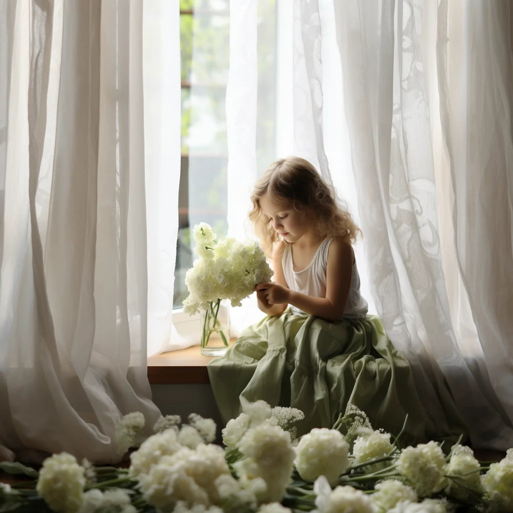 Shading Solid White Sheer Curtains