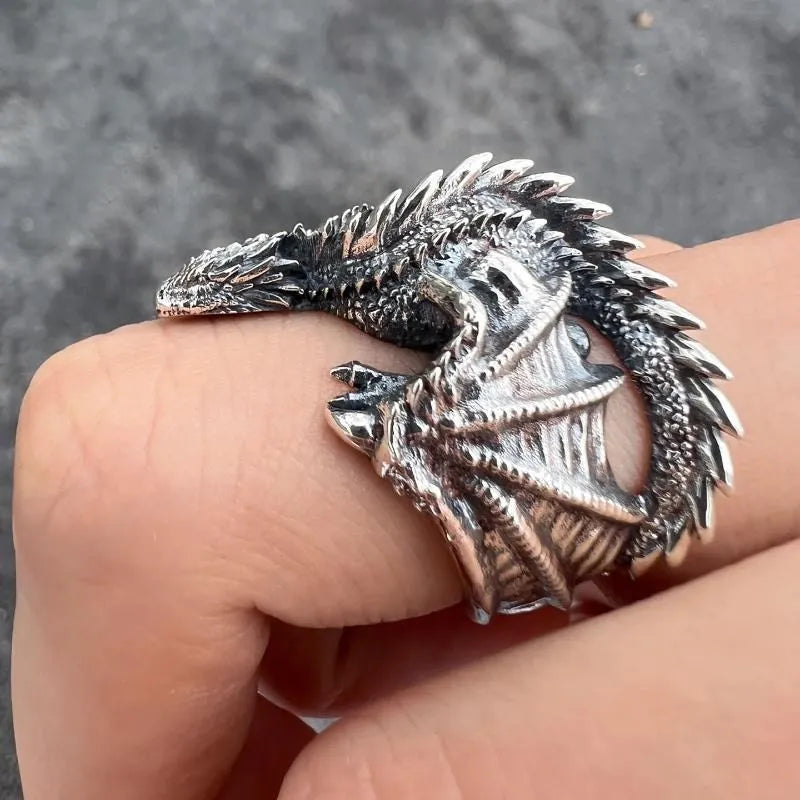 Dragon Rings Gothic Punk Style Pterosaur Wings Open Ring