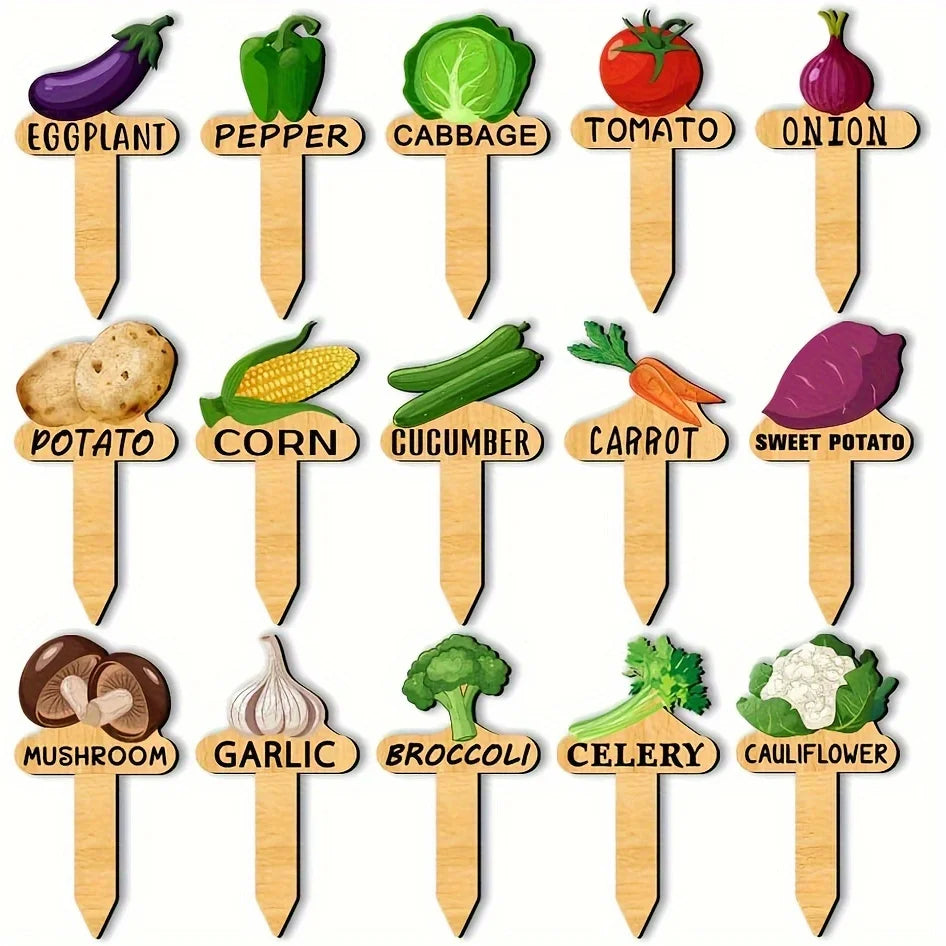 15 Pcs Funny Plant Markers