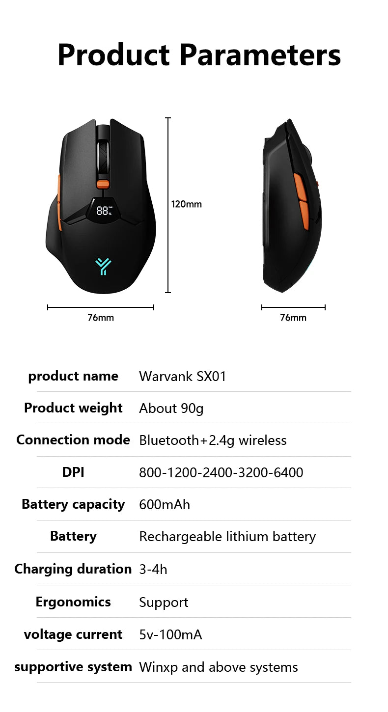 Warvank SX01 Wireless Bluetooth Mouse