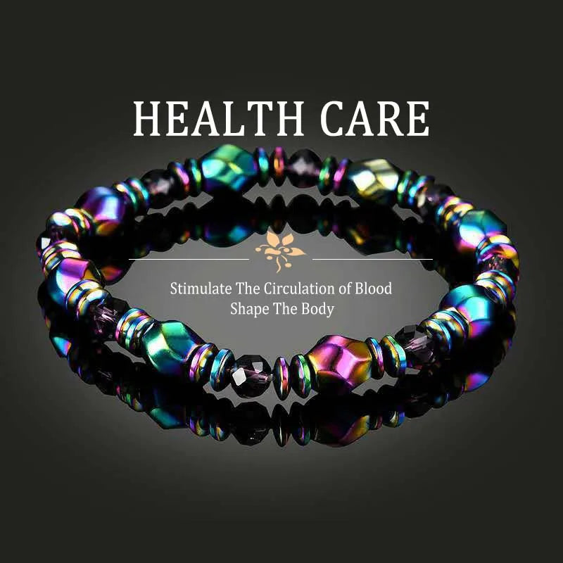 Colored Magnetic Energy Bracelet For Man Health Care Natural Stone