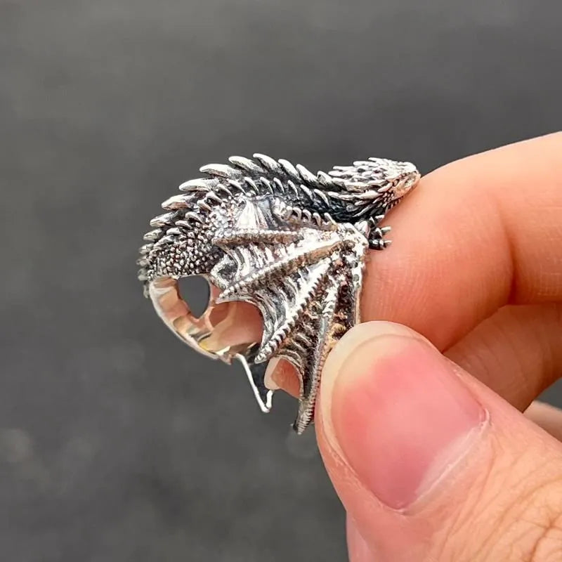 Dragon Rings Gothic Punk Style Pterosaur Wings Open Ring