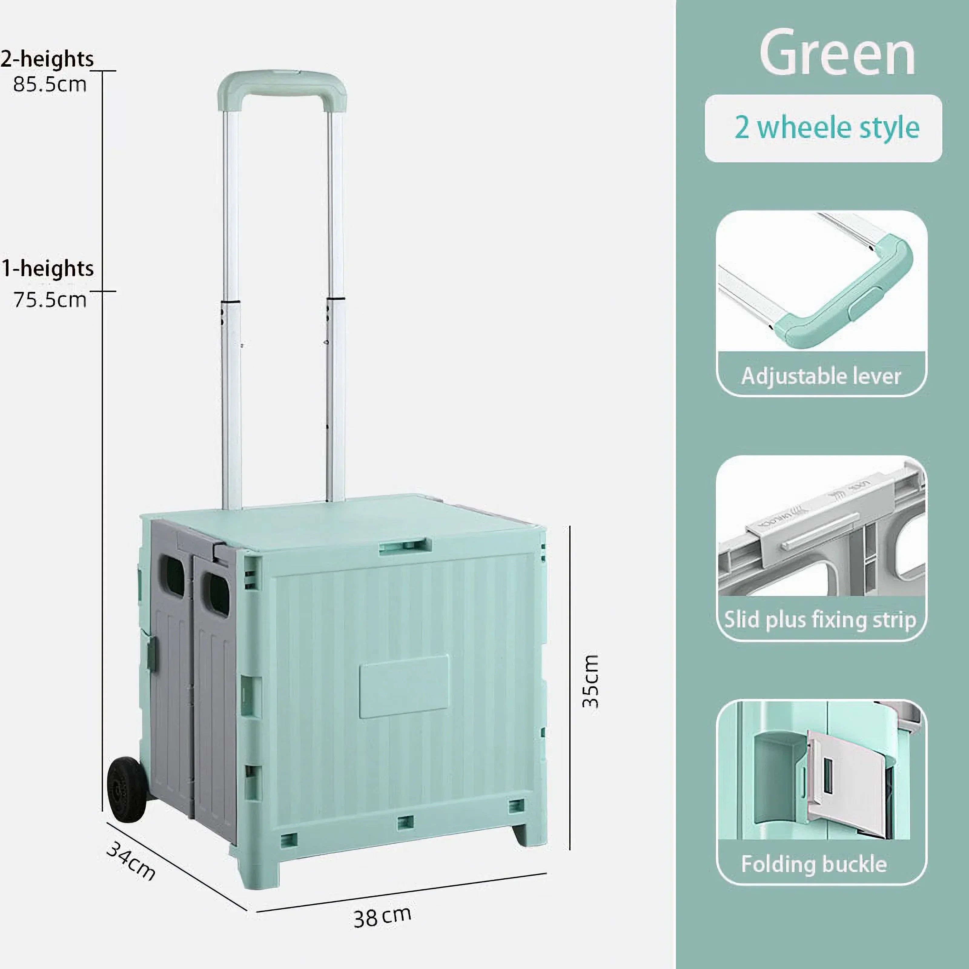 Collapsible Rolling Crate with Stair Climbing Wheel