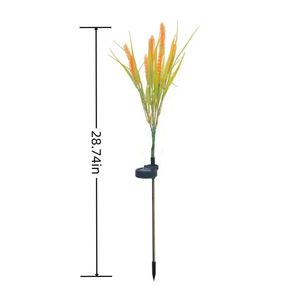 1PC 7Head Solar powered wheat ear ground mounted light