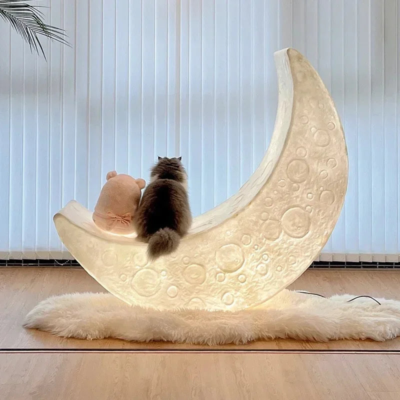 Moon floor lamp for living room or garden