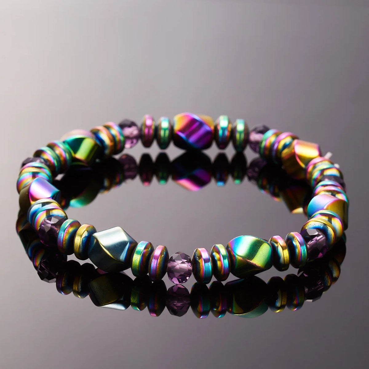 Colored Magnetic Energy Bracelet For Man Health Care Natural Stone