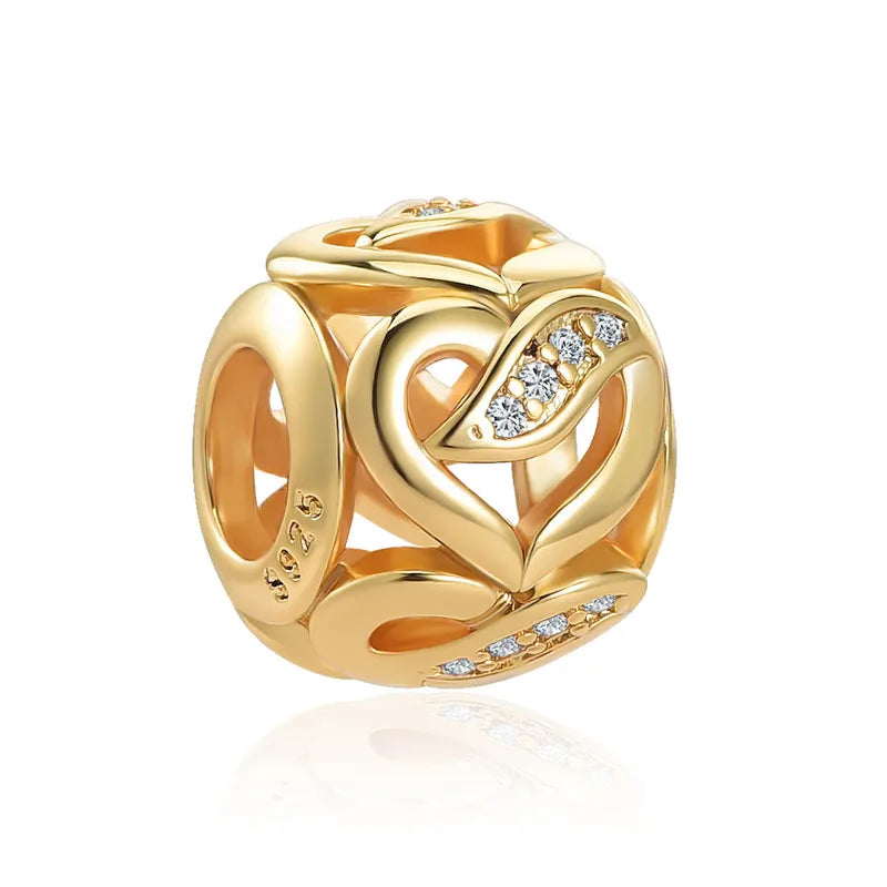 Gilded series 925 silver bracelet charm