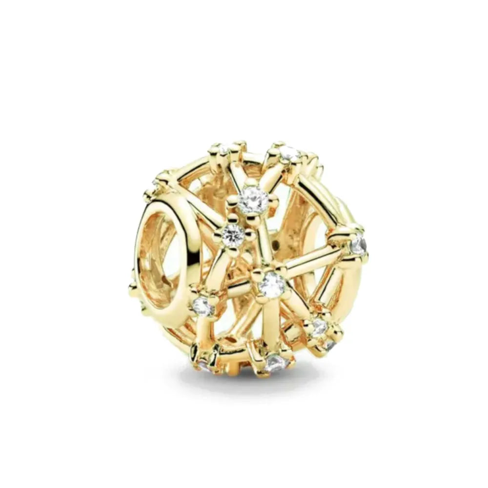 Gilded series 925 silver bracelet charm