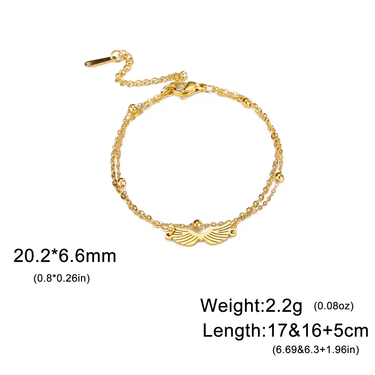 Angel Wing Pendant Bracelet