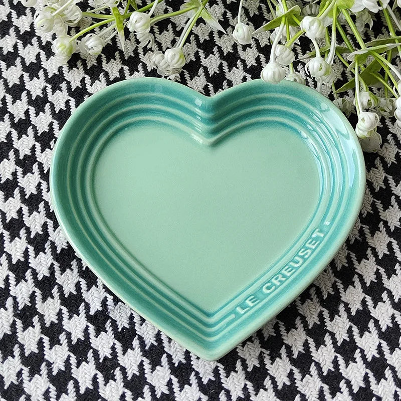 12cm Gradient Heart-shaped Ceramic Dishes