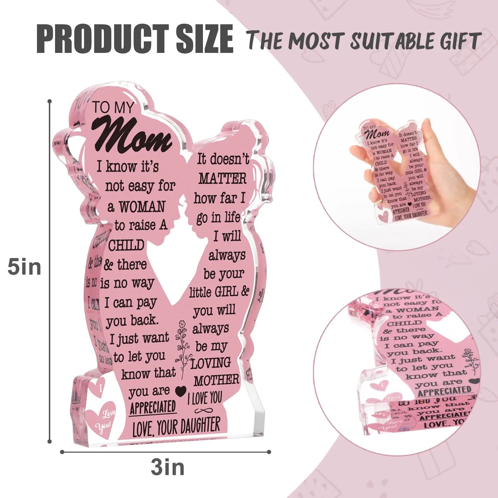 Mother's Day Gift Acrylic Plaque Sign