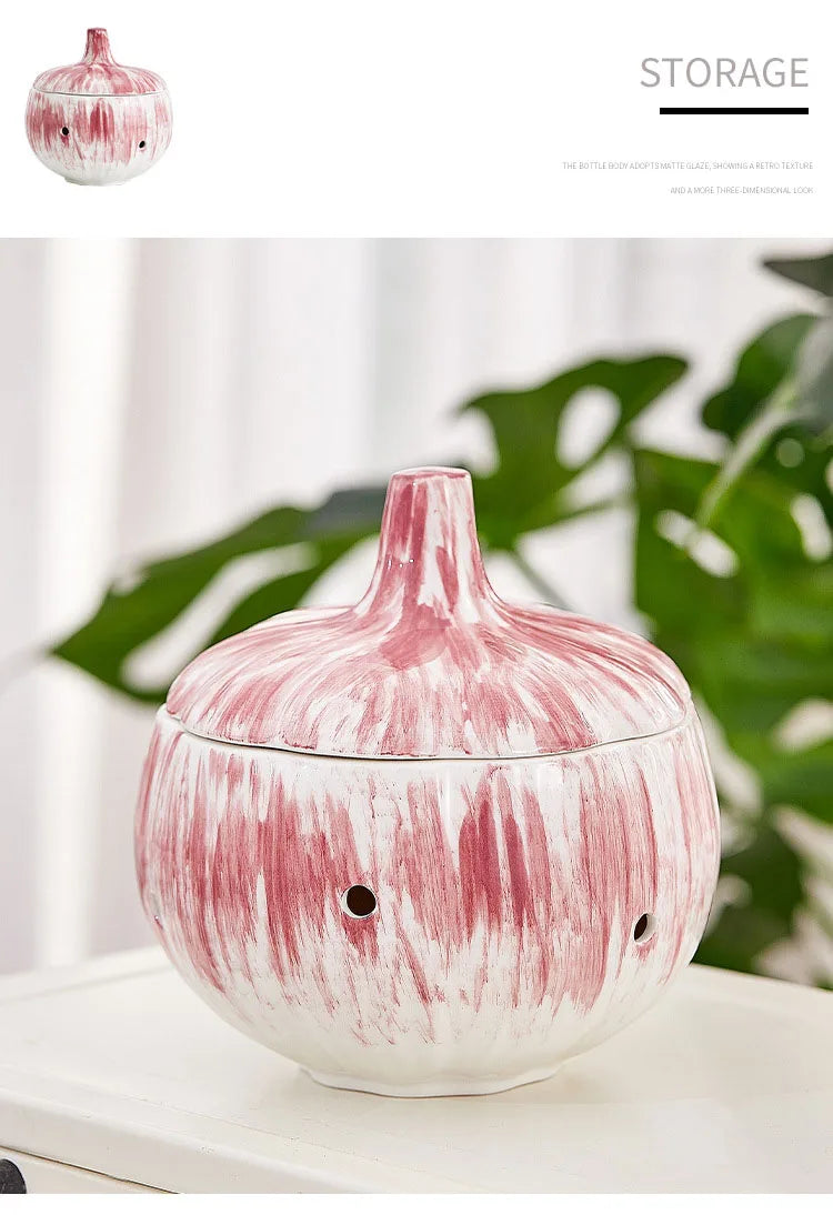 Onion Shape Ceramic Jar