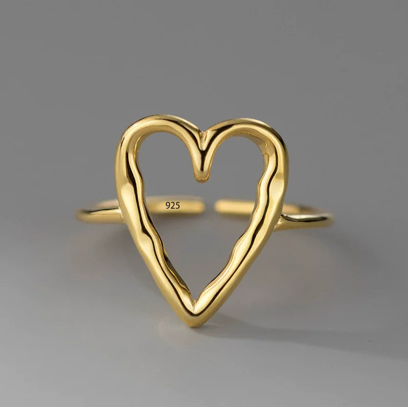 925 Sterling Silve Love Heart Ring