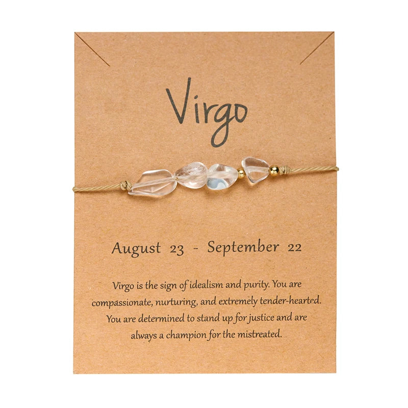 12 Constellation Natural Stone Beads Bracelet