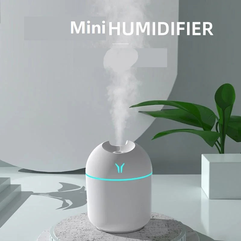 Mini Air Humidifier Aroma Essential Oil Diffuser with LED Color Lamp