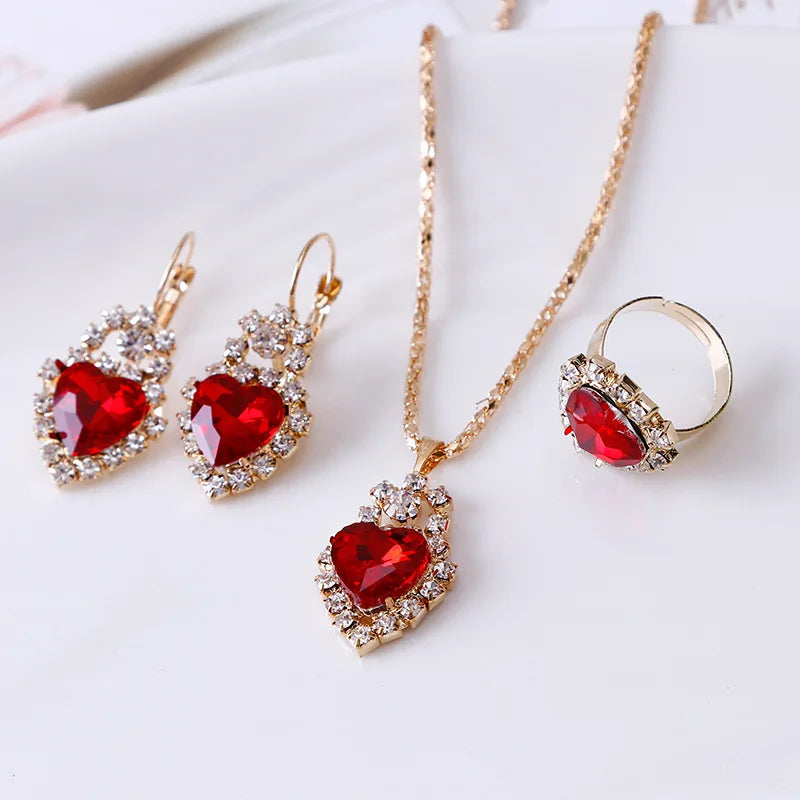 Gold-Color Zirconia Jewellery set