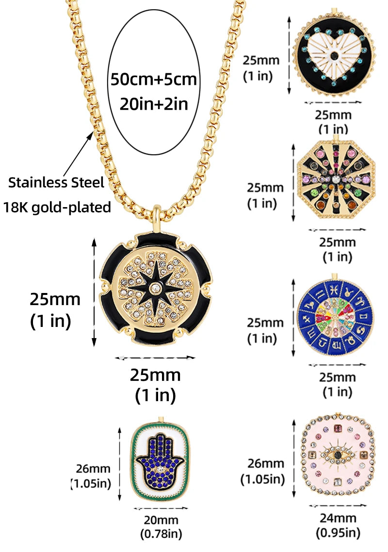 Oval shape pendant Necklace for Women